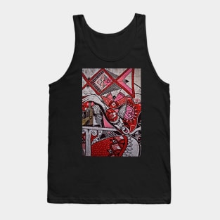 Graffiti in Red, White and Black Tank Top
